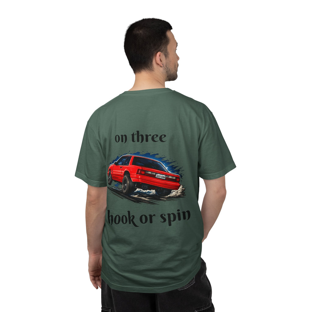 T-Shirt — 'On Three, Hook or Spin' Vintage Red Car Graphic Tee (20 Sixty FT.)