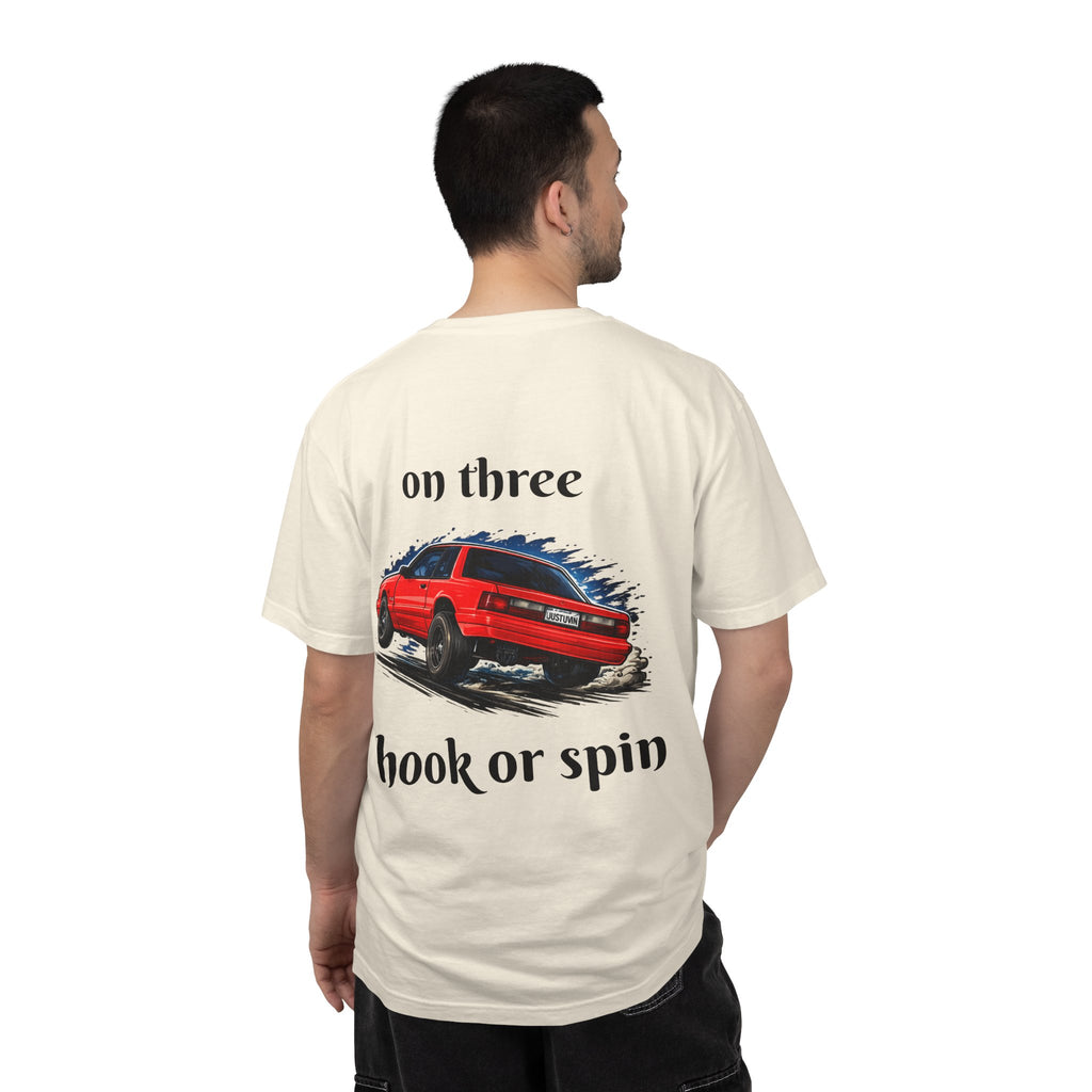 T-Shirt — 'On Three, Hook or Spin' Vintage Red Car Graphic Tee (20 Sixty FT.)
