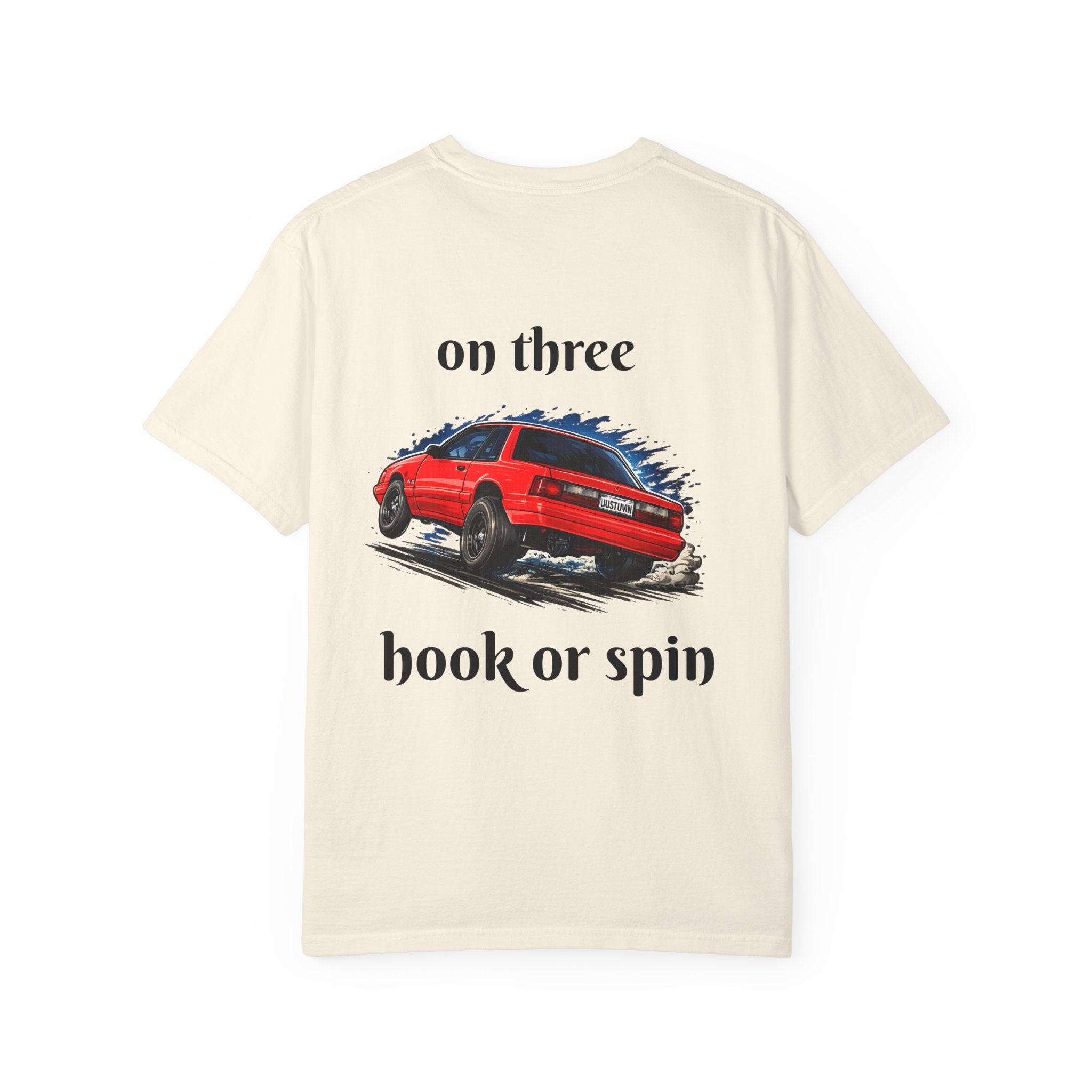 T-Shirt — 'On Three, Hook or Spin' Vintage Red Car Graphic Tee (20 Sixty FT.)