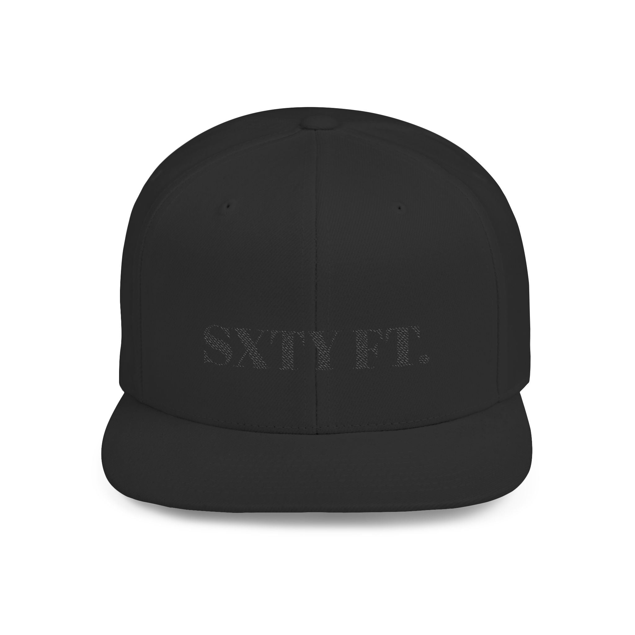SXTY FT. Flat Bill Snapback Hat — Minimalist Streetwear Cap