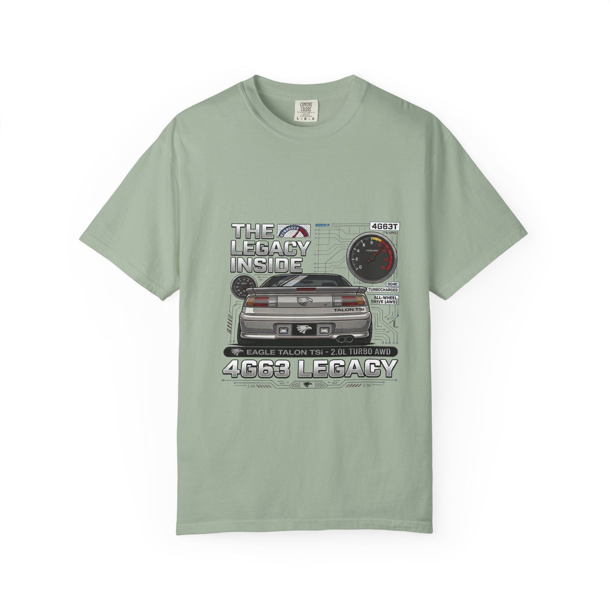 Legacy 4G63 T-Shirt — Retro Turbo JDM Car Graphic ("The Legacy Inside")