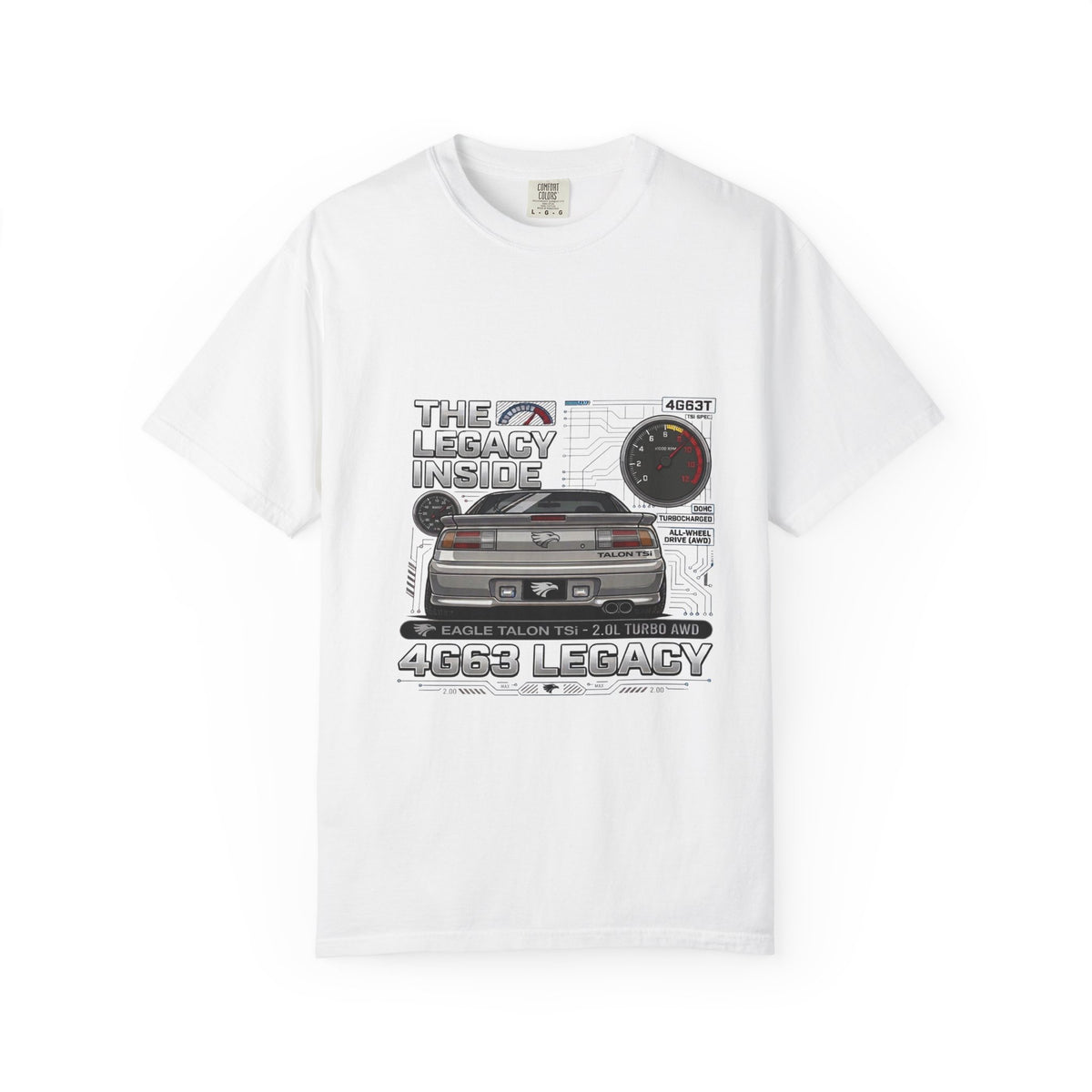 Legacy 4G63 T-Shirt — Retro Turbo JDM Car Graphic ("The Legacy Inside")