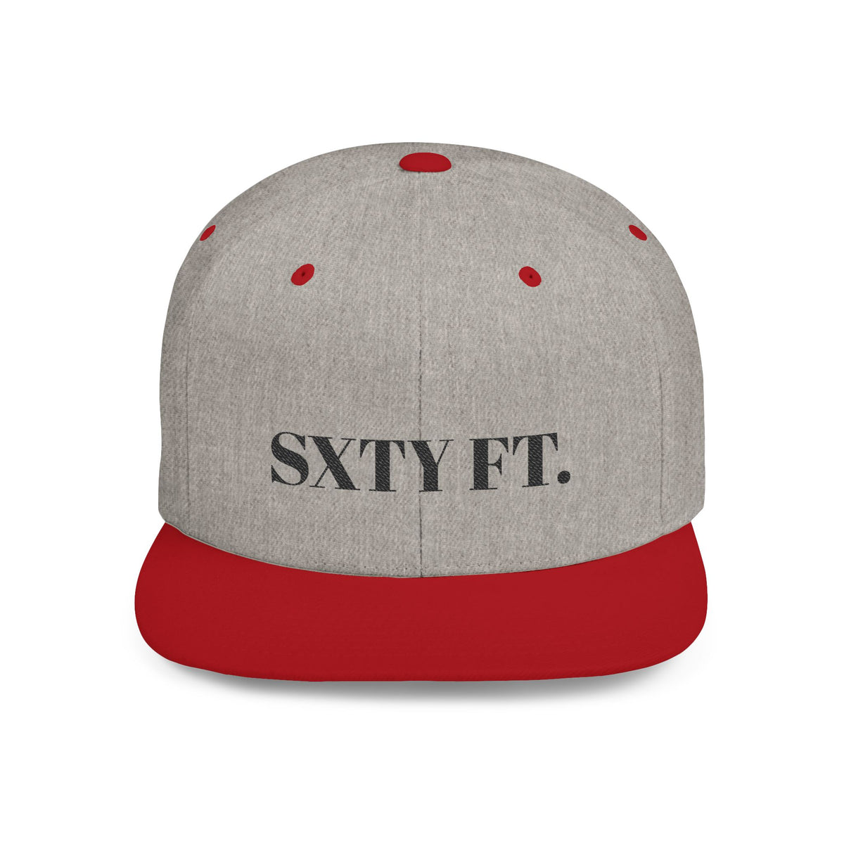 SXTY FT. Flat Bill Snapback Hat — Minimalist Streetwear Cap