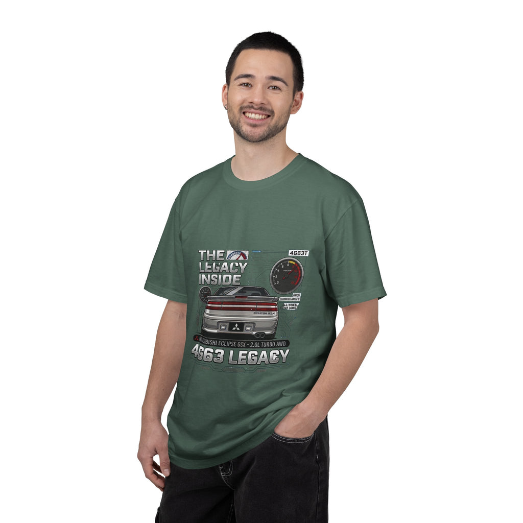 Legacy 4G63 T-Shirt – “The Legacy Inside” Mitsubishi Evo Engine Graphic