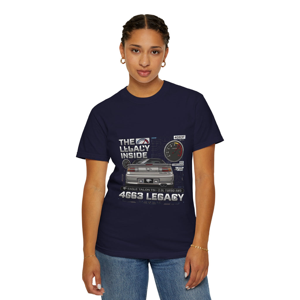 Legacy 4G63 T-Shirt — Retro Turbo JDM Car Graphic ("The Legacy Inside")