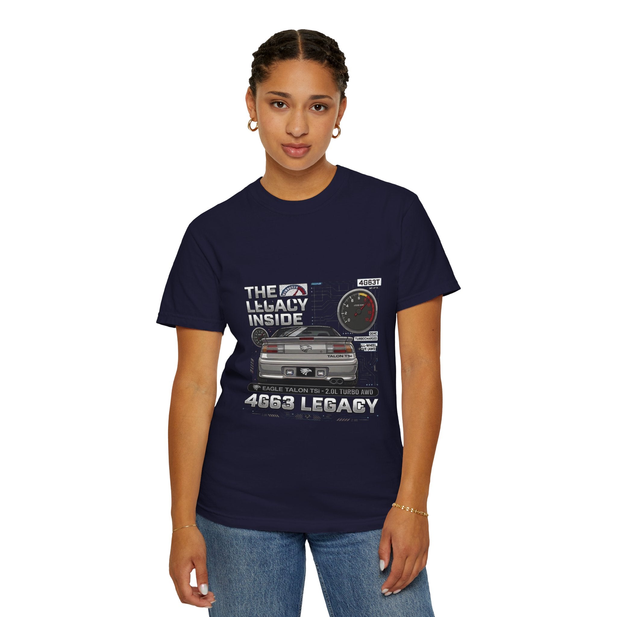 Legacy 4G63 T-Shirt — Retro Turbo JDM Car Graphic ("The Legacy Inside")