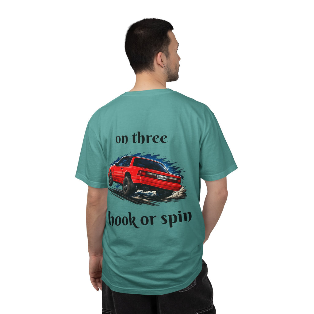 T-Shirt — 'On Three, Hook or Spin' Vintage Red Car Graphic Tee (20 Sixty FT.)