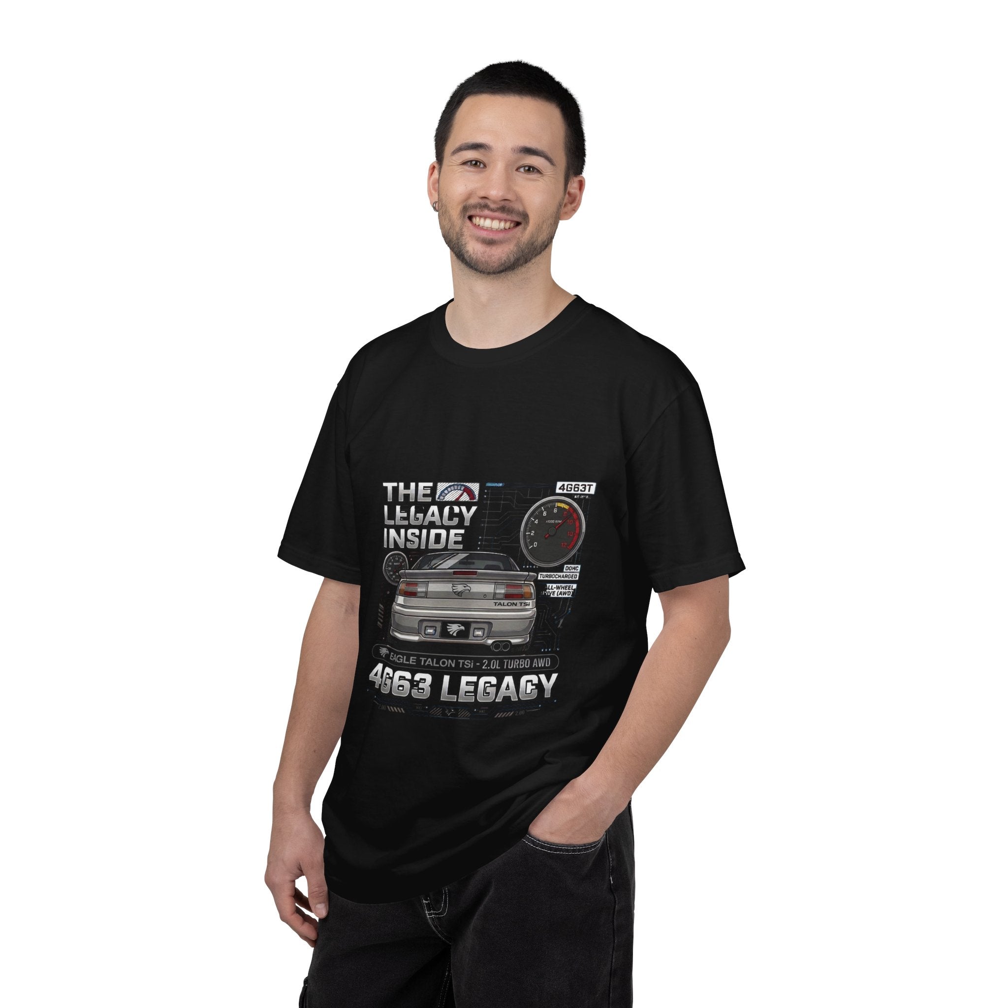 Legacy 4G63 T-Shirt — Retro Turbo JDM Car Graphic ("The Legacy Inside")