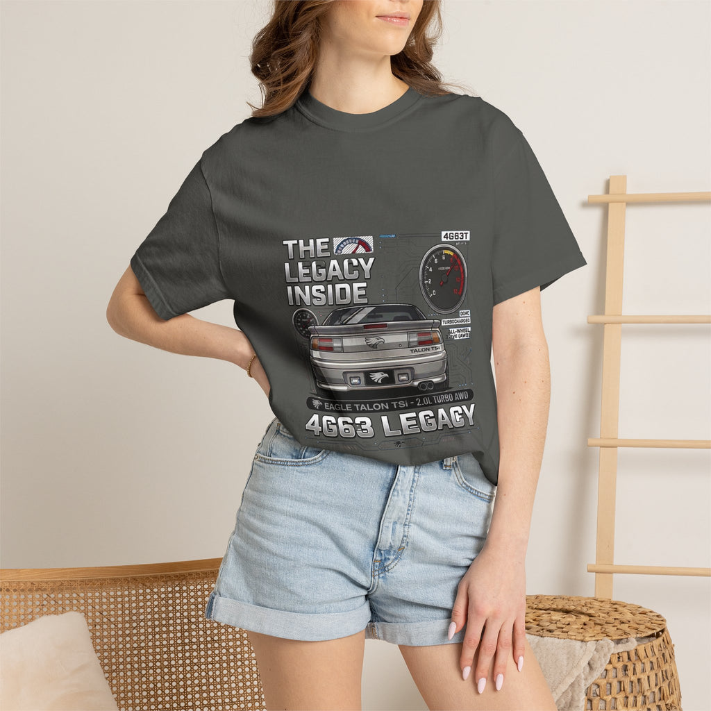 Legacy 4G63 T-Shirt — Retro Turbo JDM Car Graphic ("The Legacy Inside")
