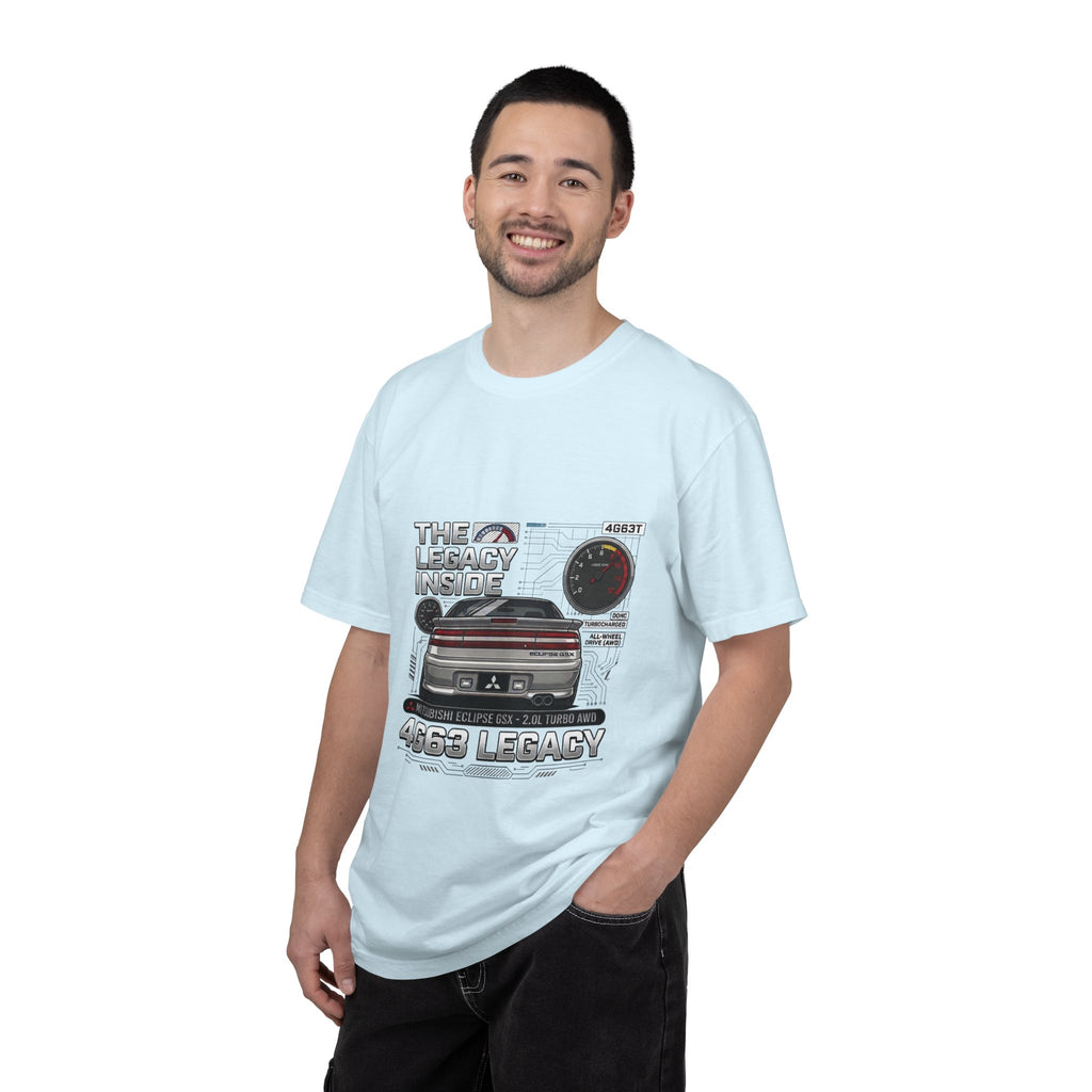 Legacy 4G63 T-Shirt – “The Legacy Inside” Mitsubishi Evo Engine Graphic