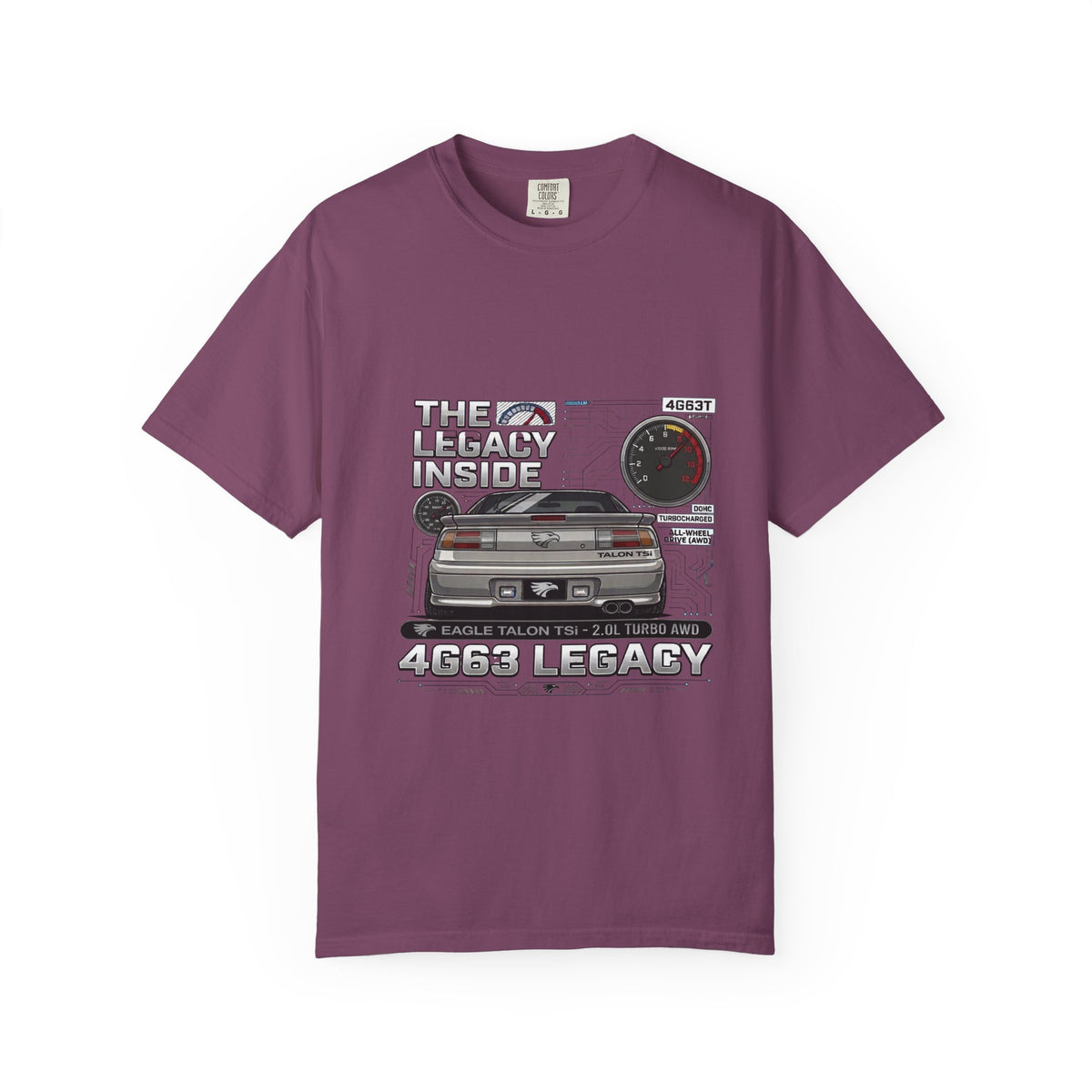 Legacy 4G63 T-Shirt — Retro Turbo JDM Car Graphic ("The Legacy Inside")