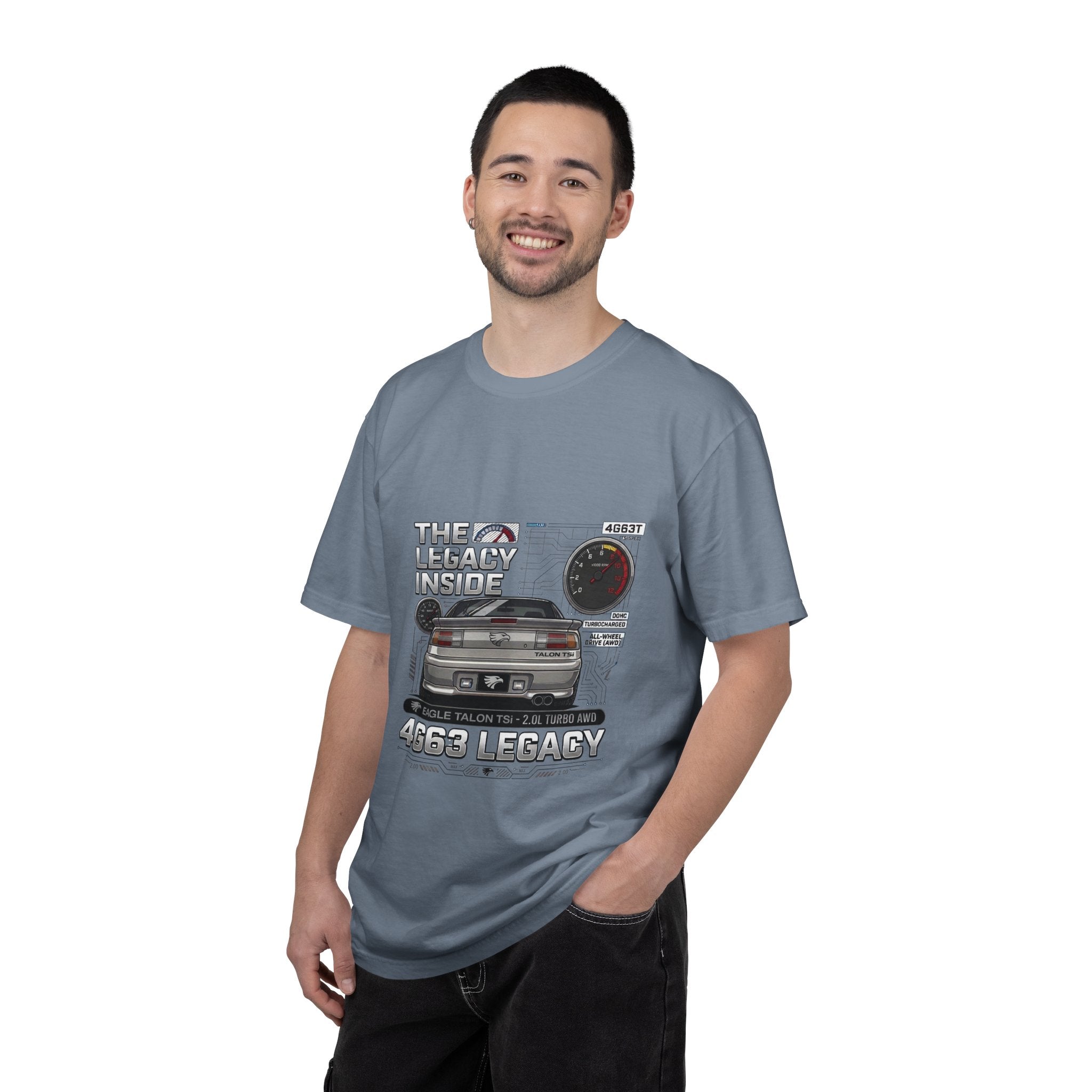 Legacy 4G63 T-Shirt — Retro Turbo JDM Car Graphic ("The Legacy Inside")