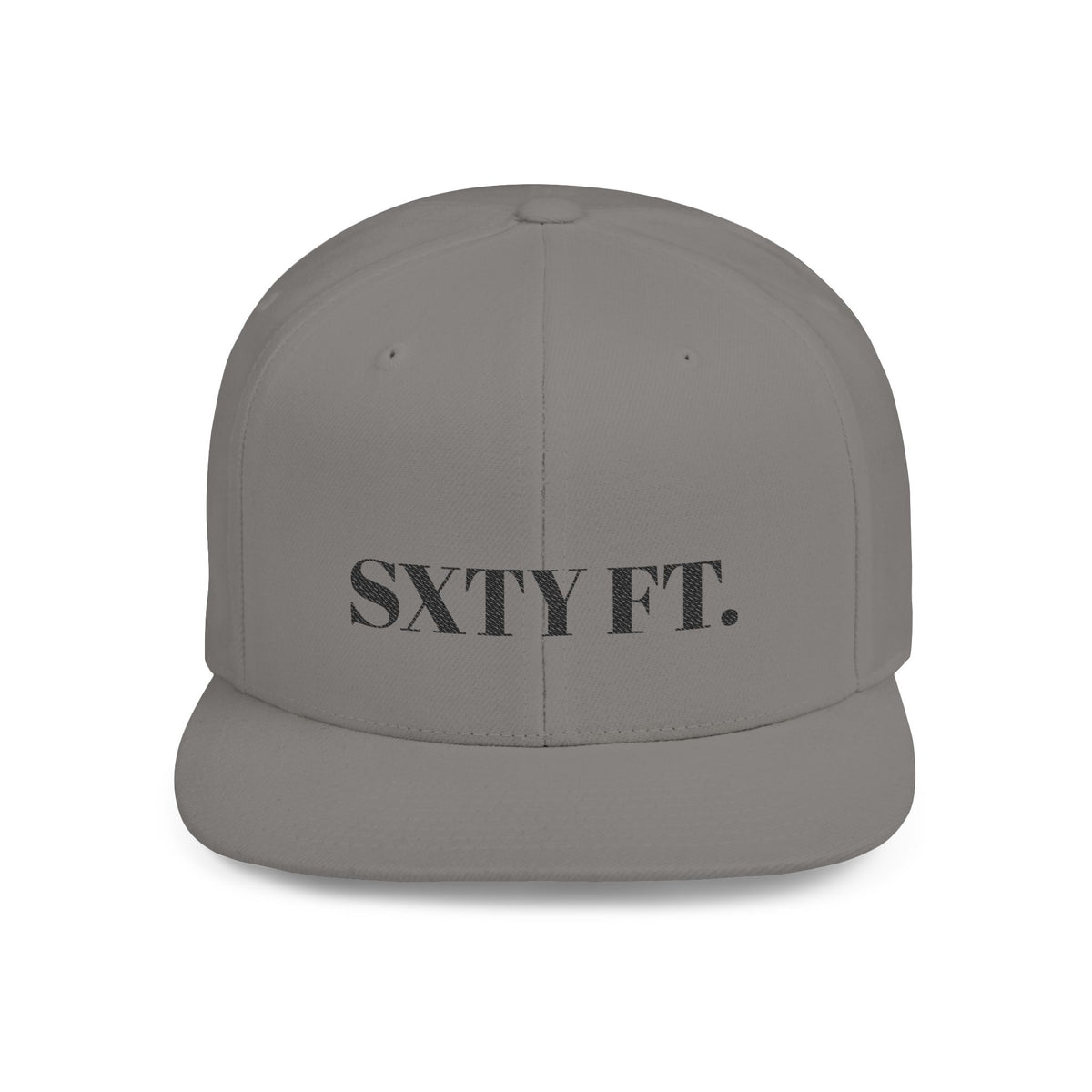 SXTY FT. Flat Bill Snapback Hat — Minimalist Streetwear Cap