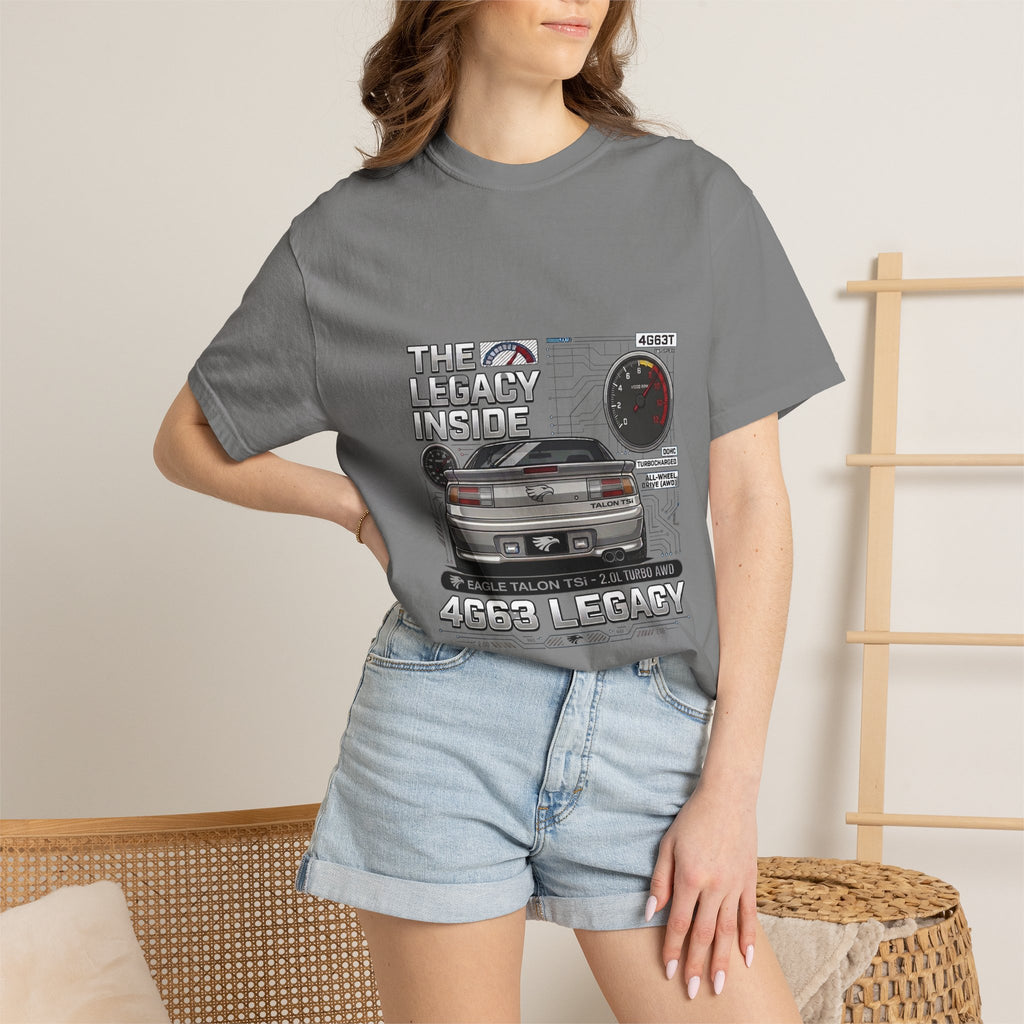 Legacy 4G63 T-Shirt — Retro Turbo JDM Car Graphic ("The Legacy Inside")