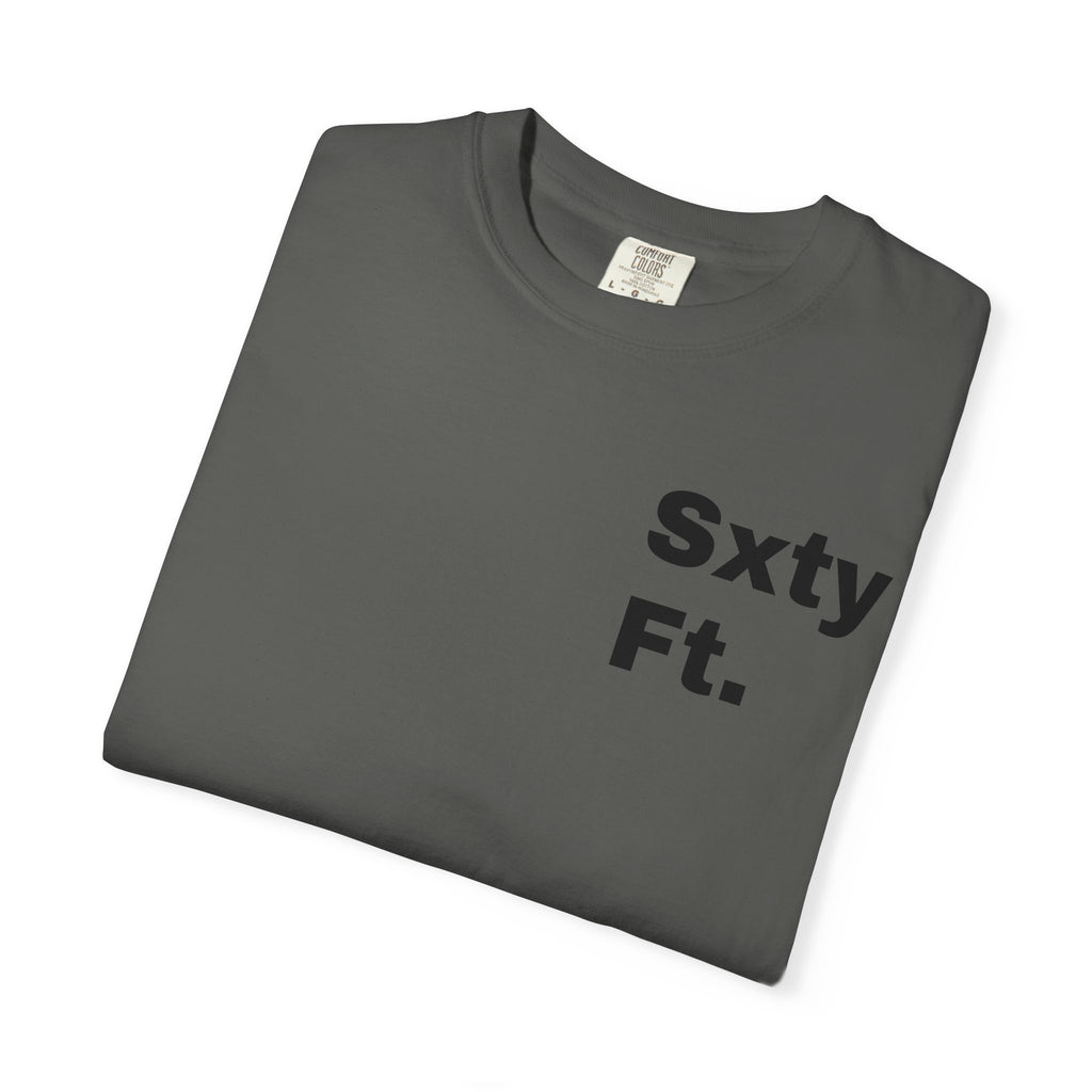 Sxty Ft. Tire Graphic T-Shirt — Vintage Dragster Wheel Tee