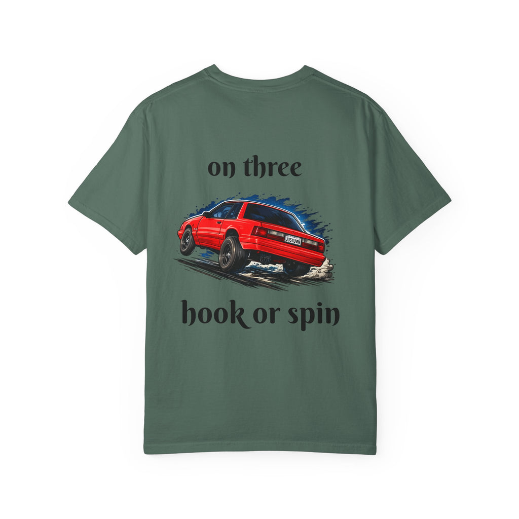 T-Shirt — 'On Three, Hook or Spin' Vintage Red Car Graphic Tee (20 Sixty FT.)