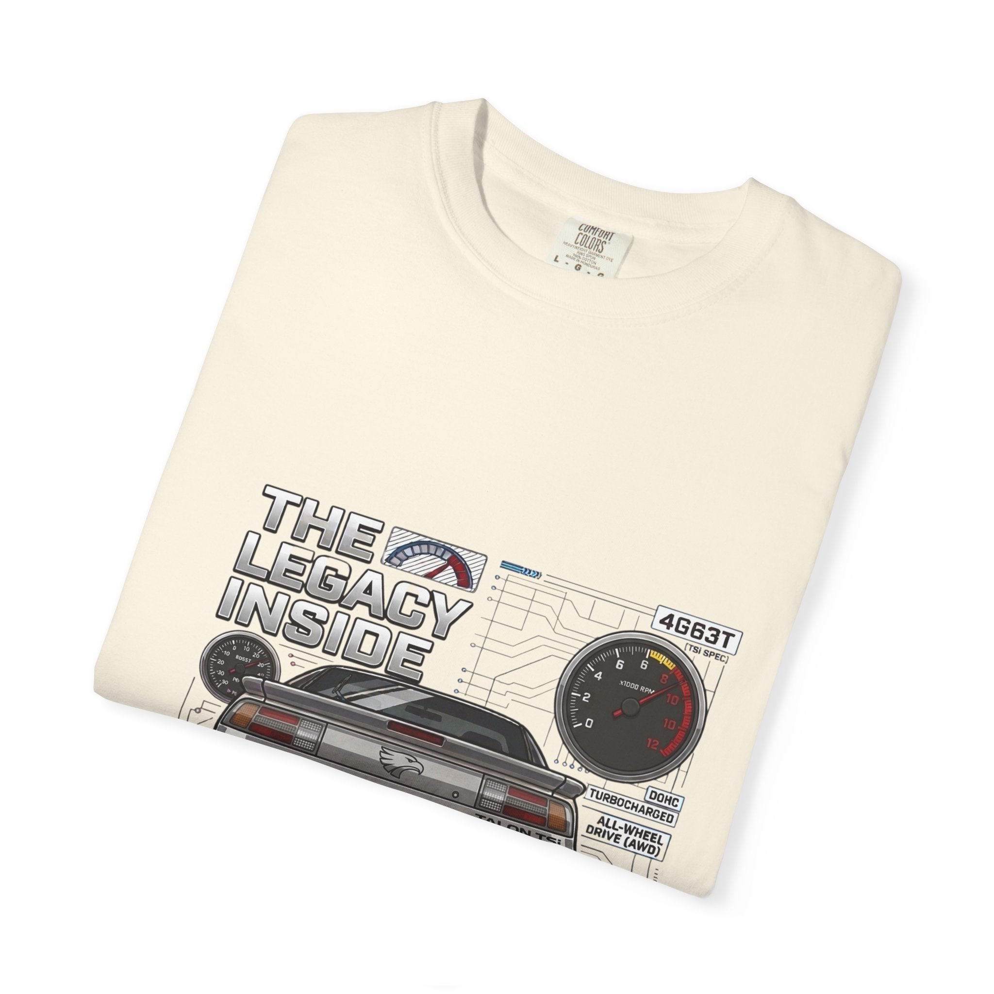 Legacy 4G63 T-Shirt — Retro Turbo JDM Car Graphic ("The Legacy Inside")