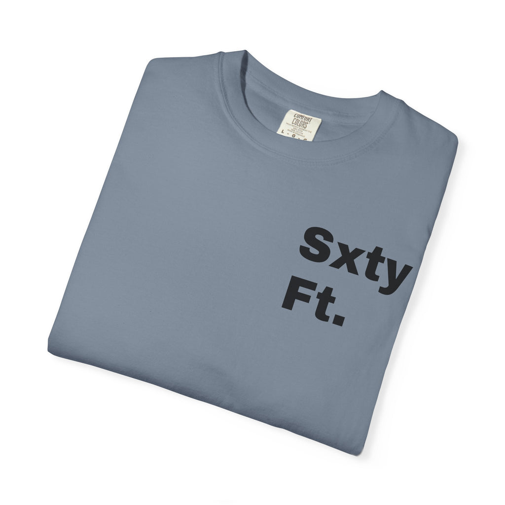 Sxty Ft. Tire Graphic T-Shirt — Vintage Dragster Wheel Tee