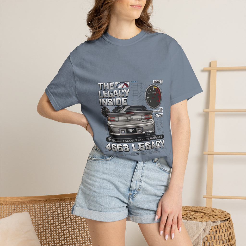 Legacy 4G63 T-Shirt — Retro Turbo JDM Car Graphic ("The Legacy Inside")