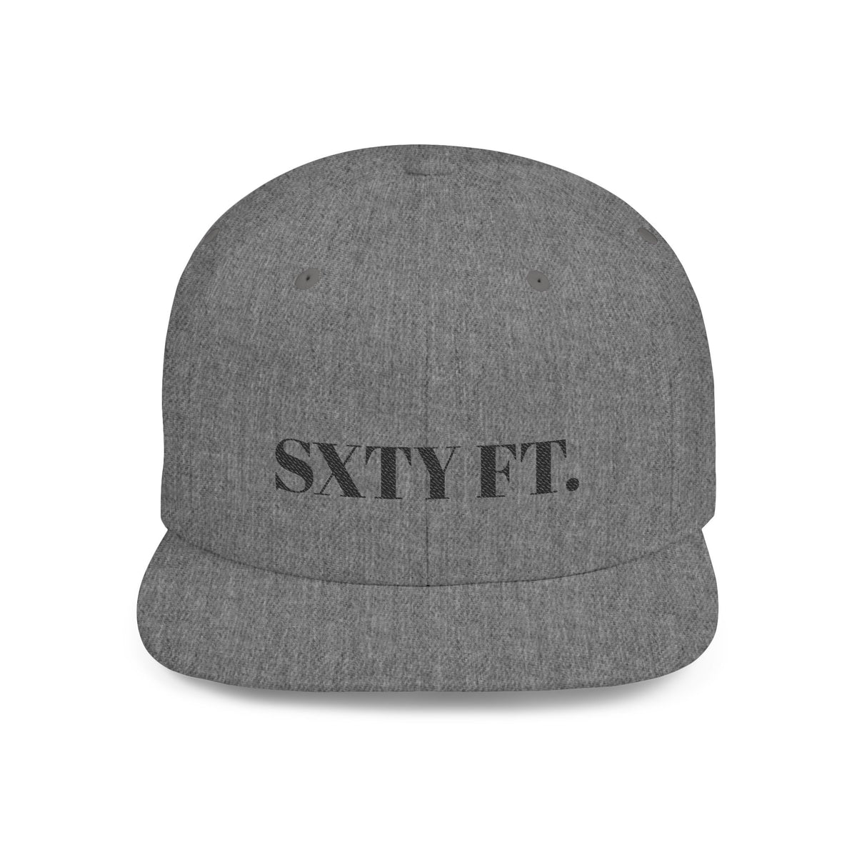 SXTY FT. Flat Bill Snapback Hat — Minimalist Streetwear Cap