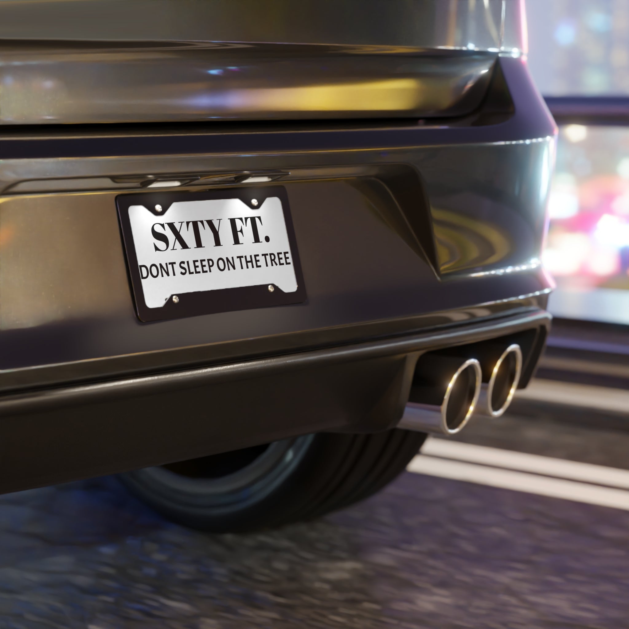 Vanity Plate - SXT Y FT. "DON'T SLEEP ON THE TREE" Decorative License Plate