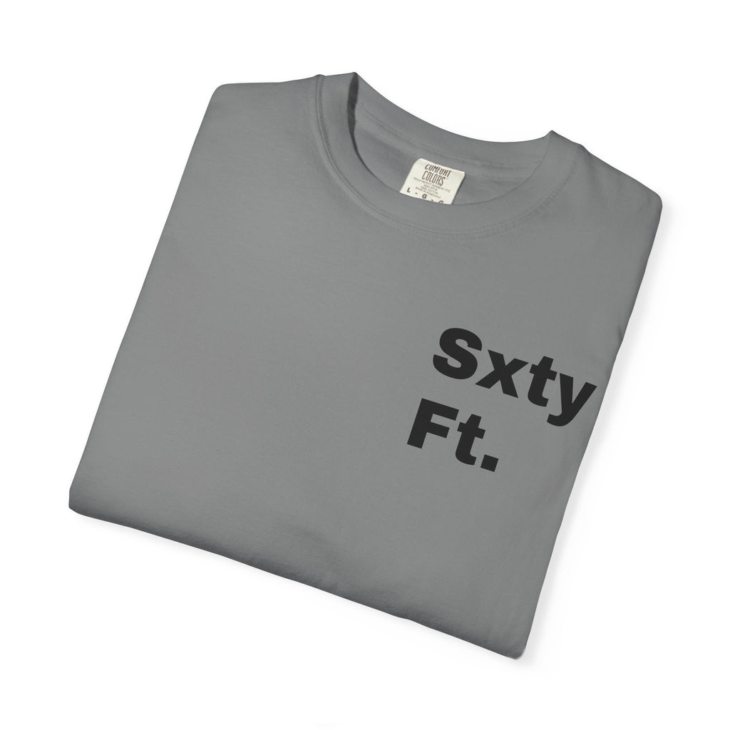 Sxty Ft. Tire Graphic T-Shirt — Vintage Dragster Wheel Tee