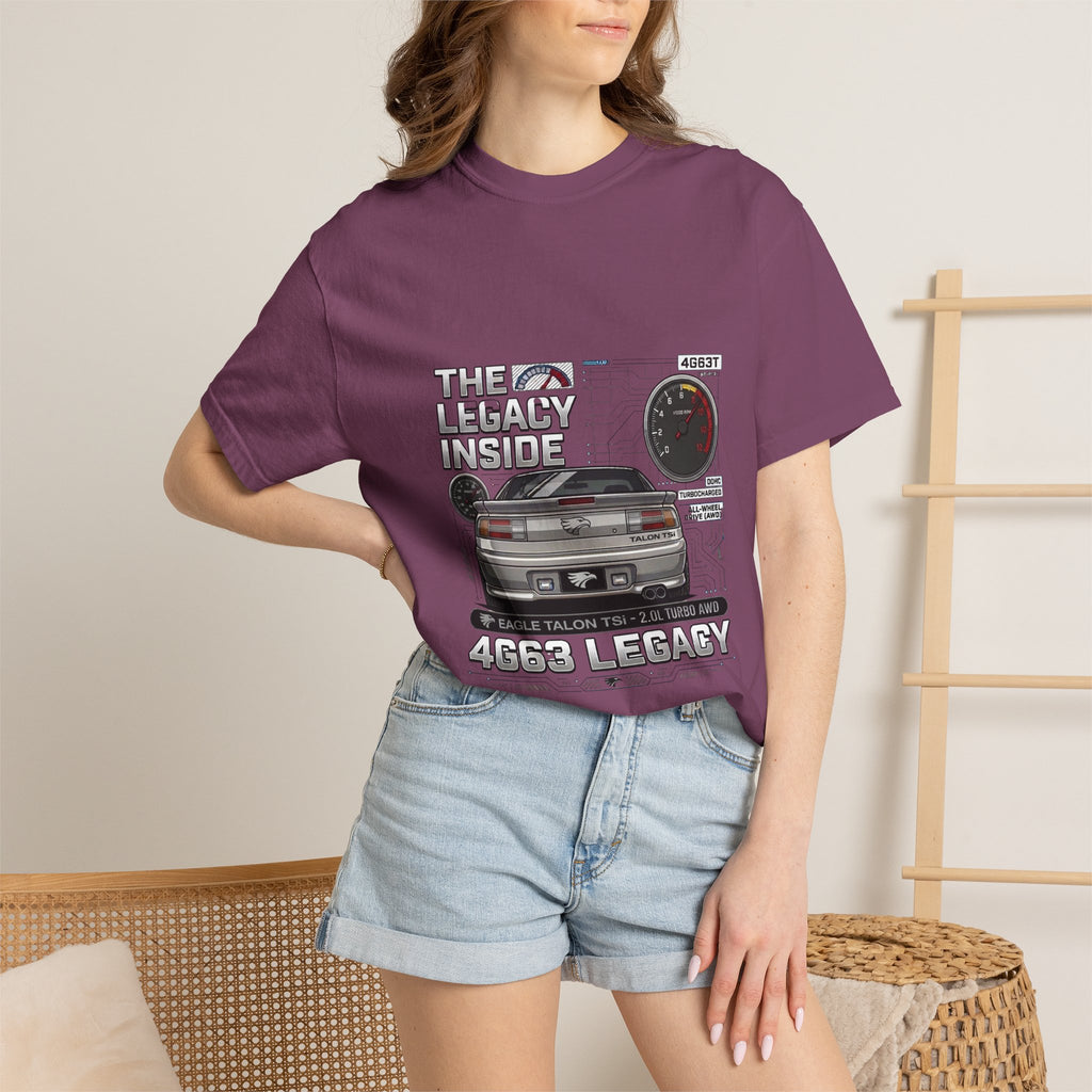 Legacy 4G63 T-Shirt — Retro Turbo JDM Car Graphic ("The Legacy Inside")