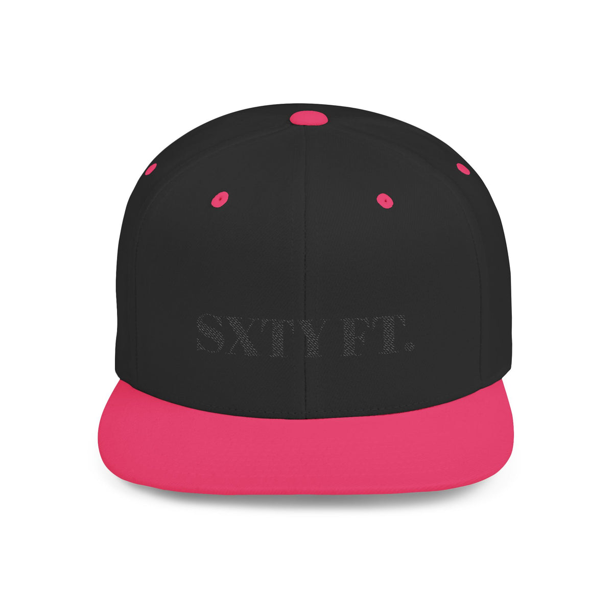 SXTY FT. Flat Bill Snapback Hat — Minimalist Streetwear Cap