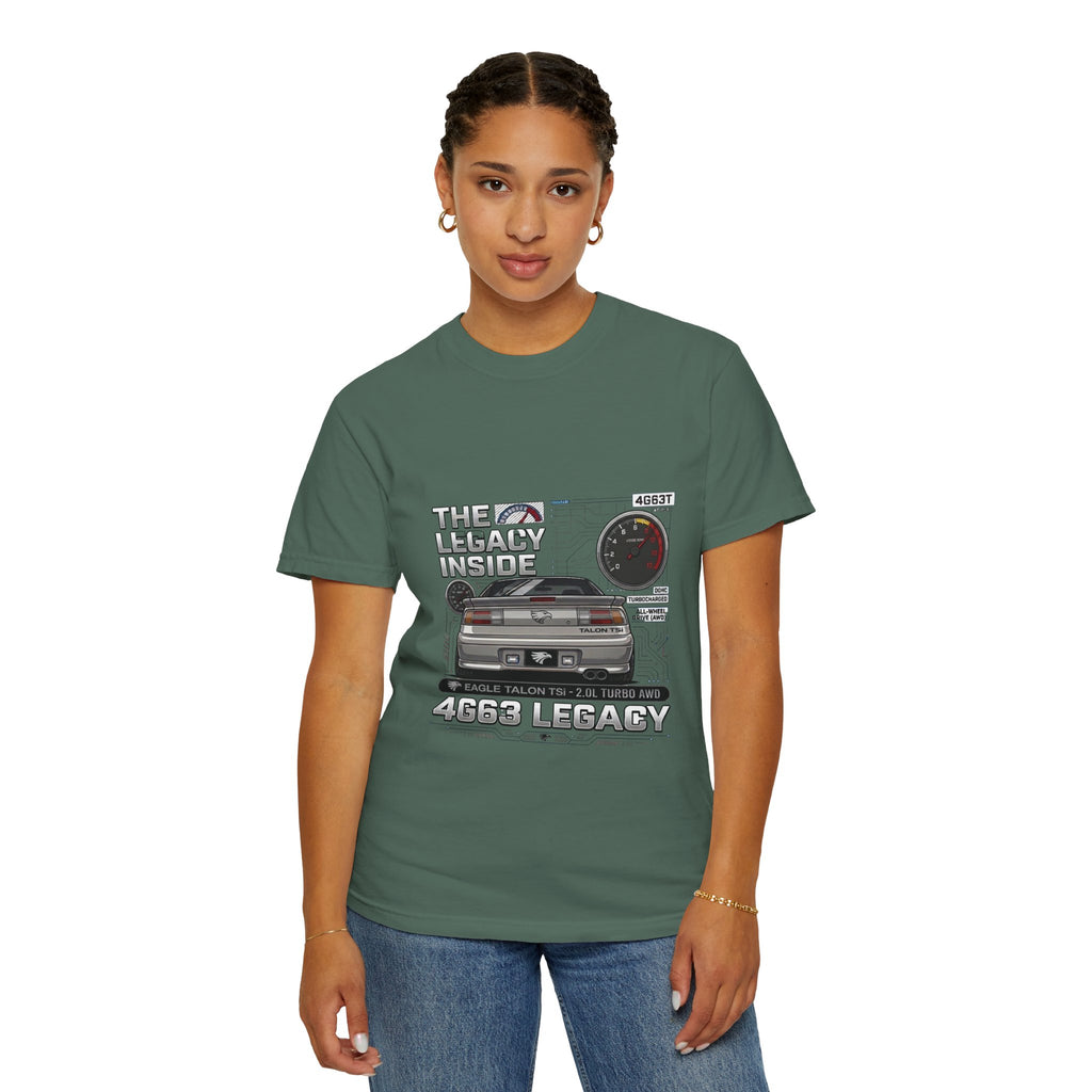 Legacy 4G63 T-Shirt — Retro Turbo JDM Car Graphic ("The Legacy Inside")