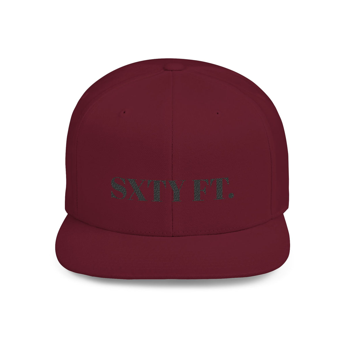 SXTY FT. Flat Bill Snapback Hat — Minimalist Streetwear Cap