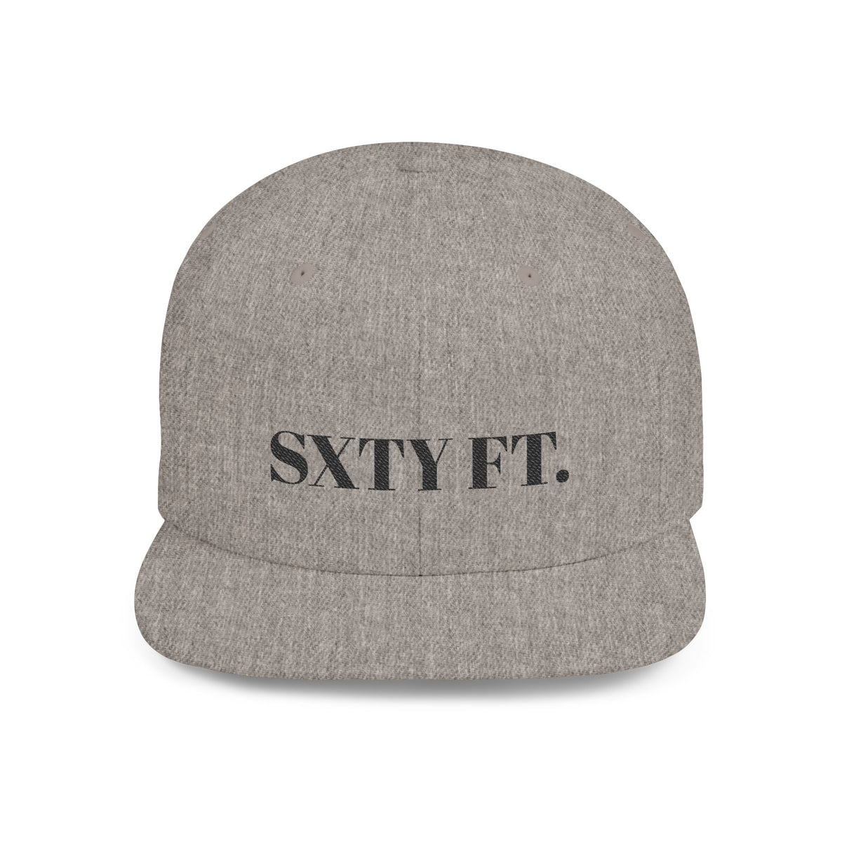 SXTY FT. Flat Bill Snapback Hat — Minimalist Streetwear Cap