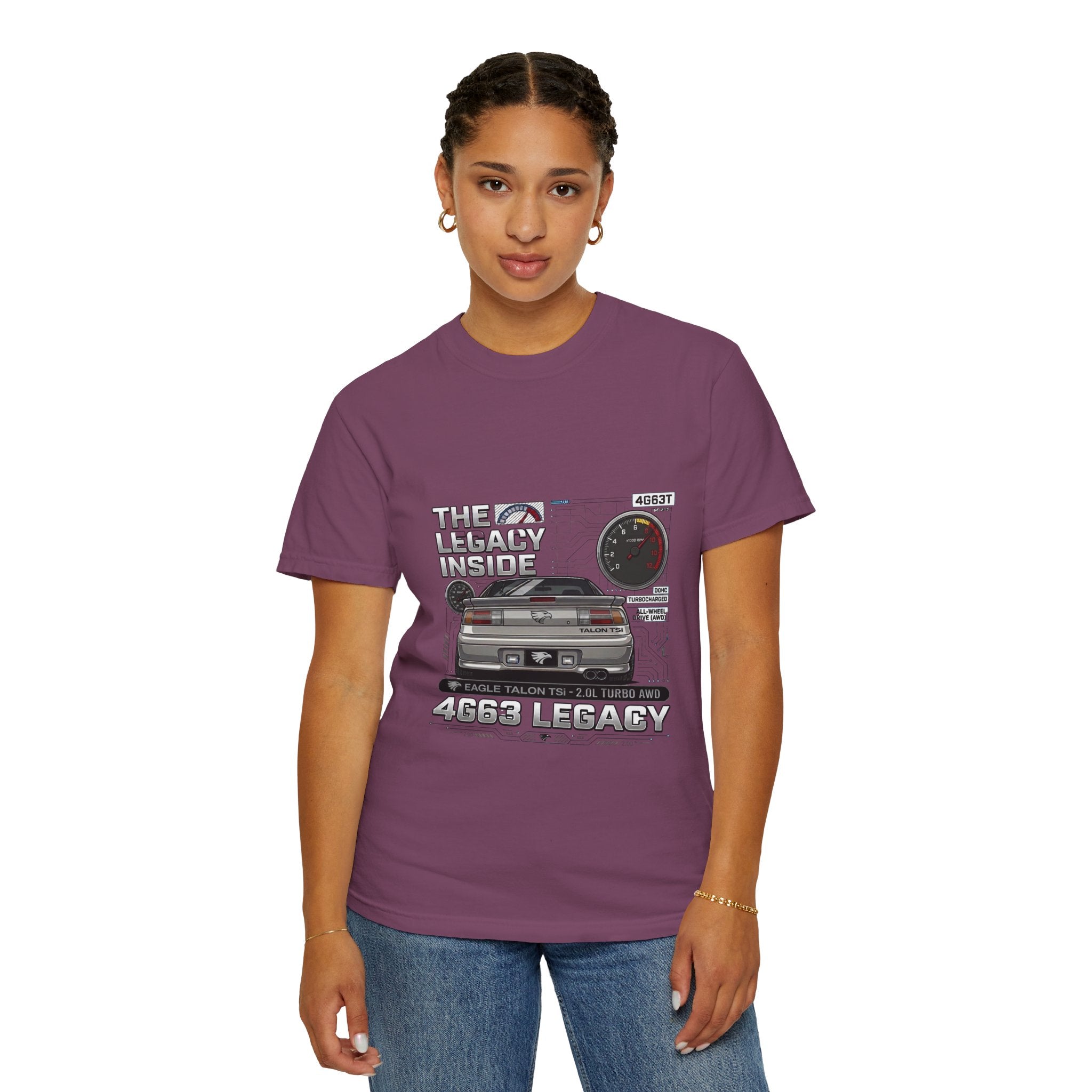Legacy 4G63 T-Shirt — Retro Turbo JDM Car Graphic ("The Legacy Inside")