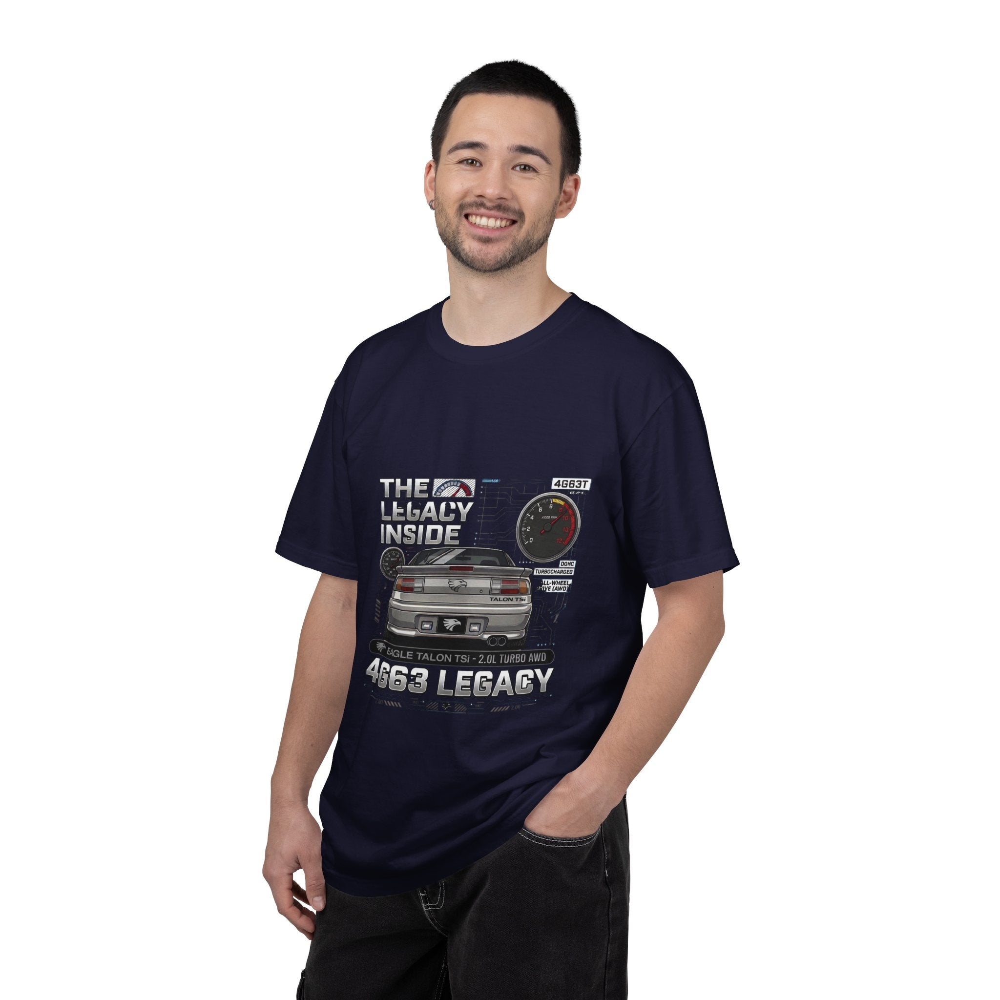 Legacy 4G63 T-Shirt — Retro Turbo JDM Car Graphic ("The Legacy Inside")