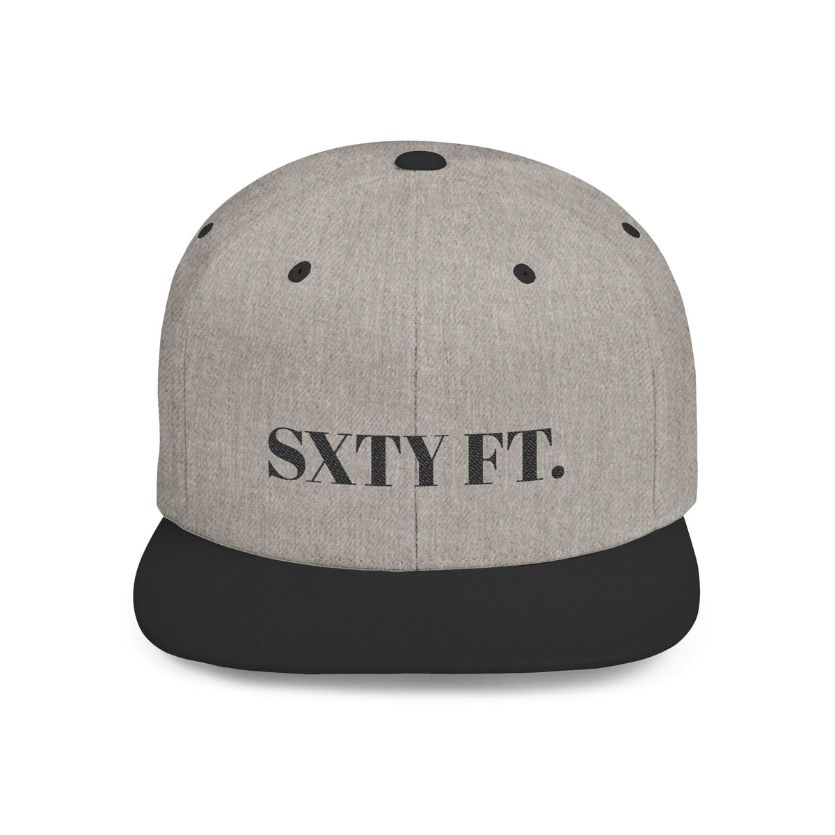 SXTY FT. Flat Bill Snapback Hat — Minimalist Streetwear Cap