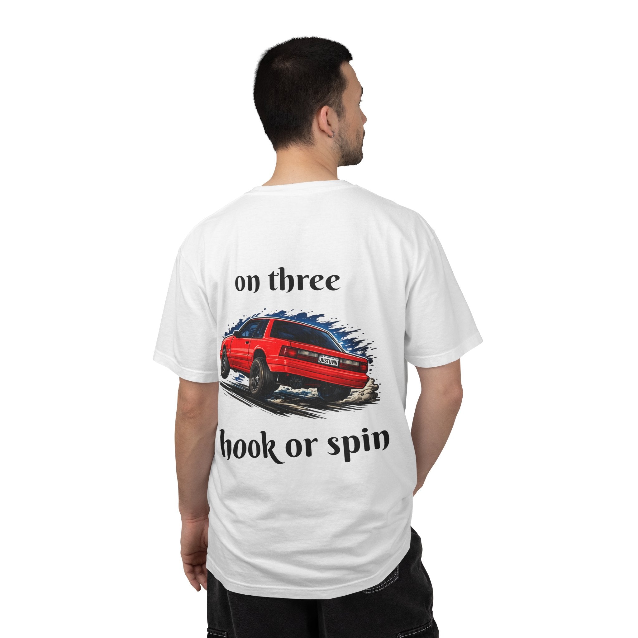 T-Shirt — 'On Three, Hook or Spin' Vintage Red Car Graphic Tee (20 Sixty FT.)