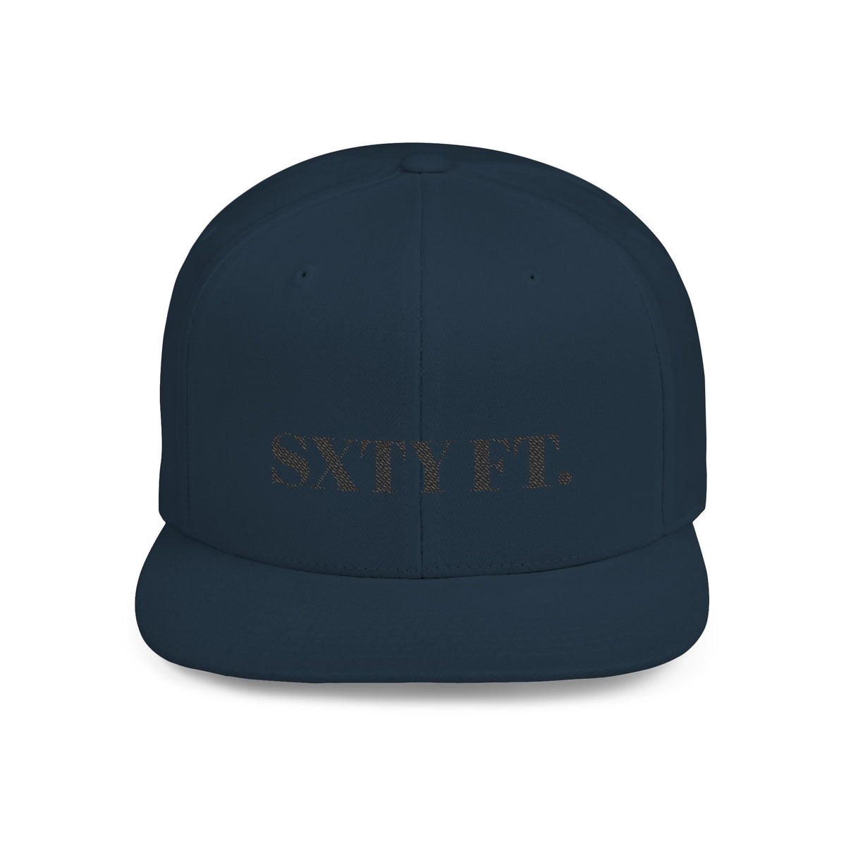 SXTY FT. Flat Bill Snapback Hat — Minimalist Streetwear Cap