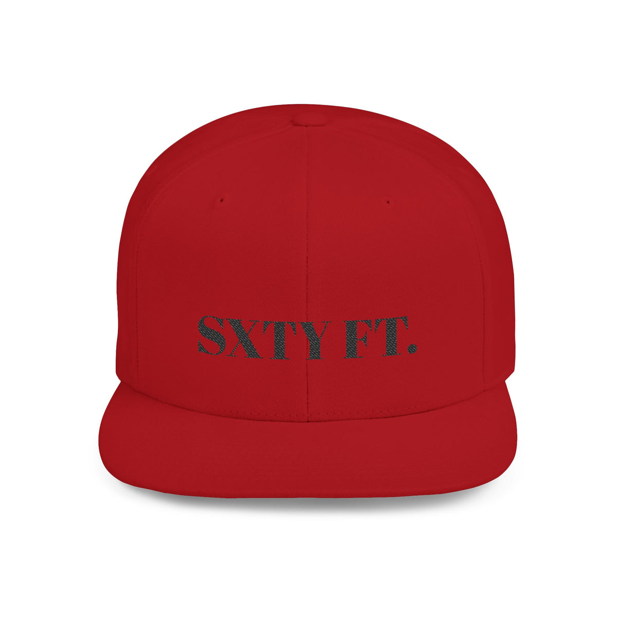 SXTY FT. Flat Bill Snapback Hat — Minimalist Streetwear Cap