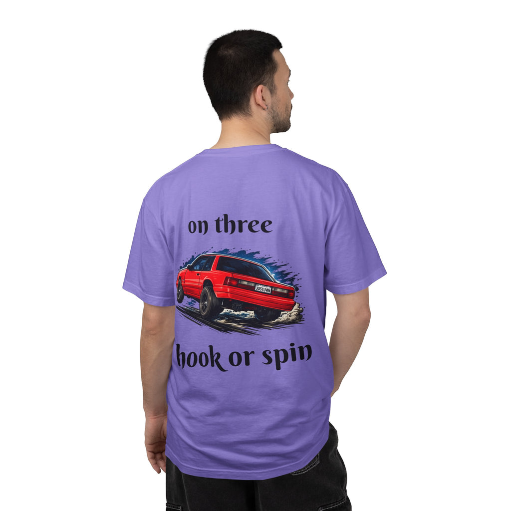 T-Shirt — 'On Three, Hook or Spin' Vintage Red Car Graphic Tee (20 Sixty FT.)