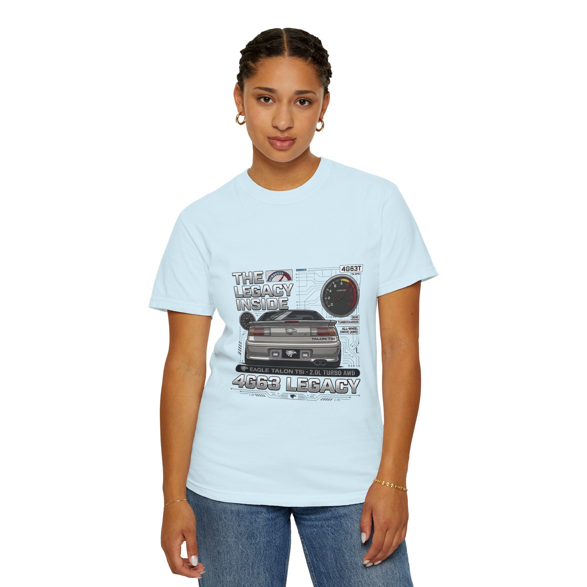 Legacy 4G63 T-Shirt — Retro Turbo JDM Car Graphic ("The Legacy Inside")