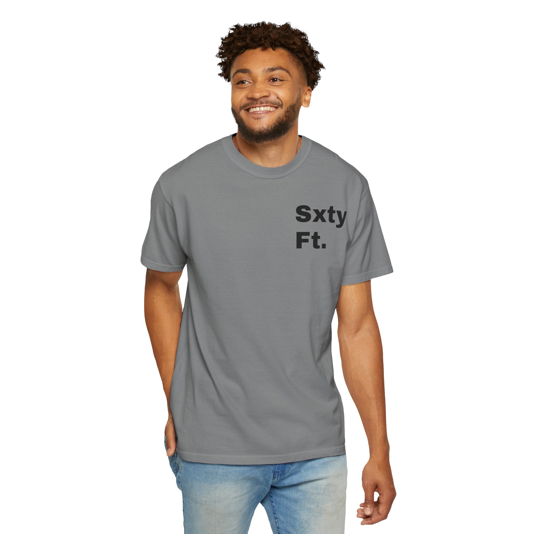 Sxty Ft. Tire Graphic T-Shirt — Vintage Dragster Wheel Tee