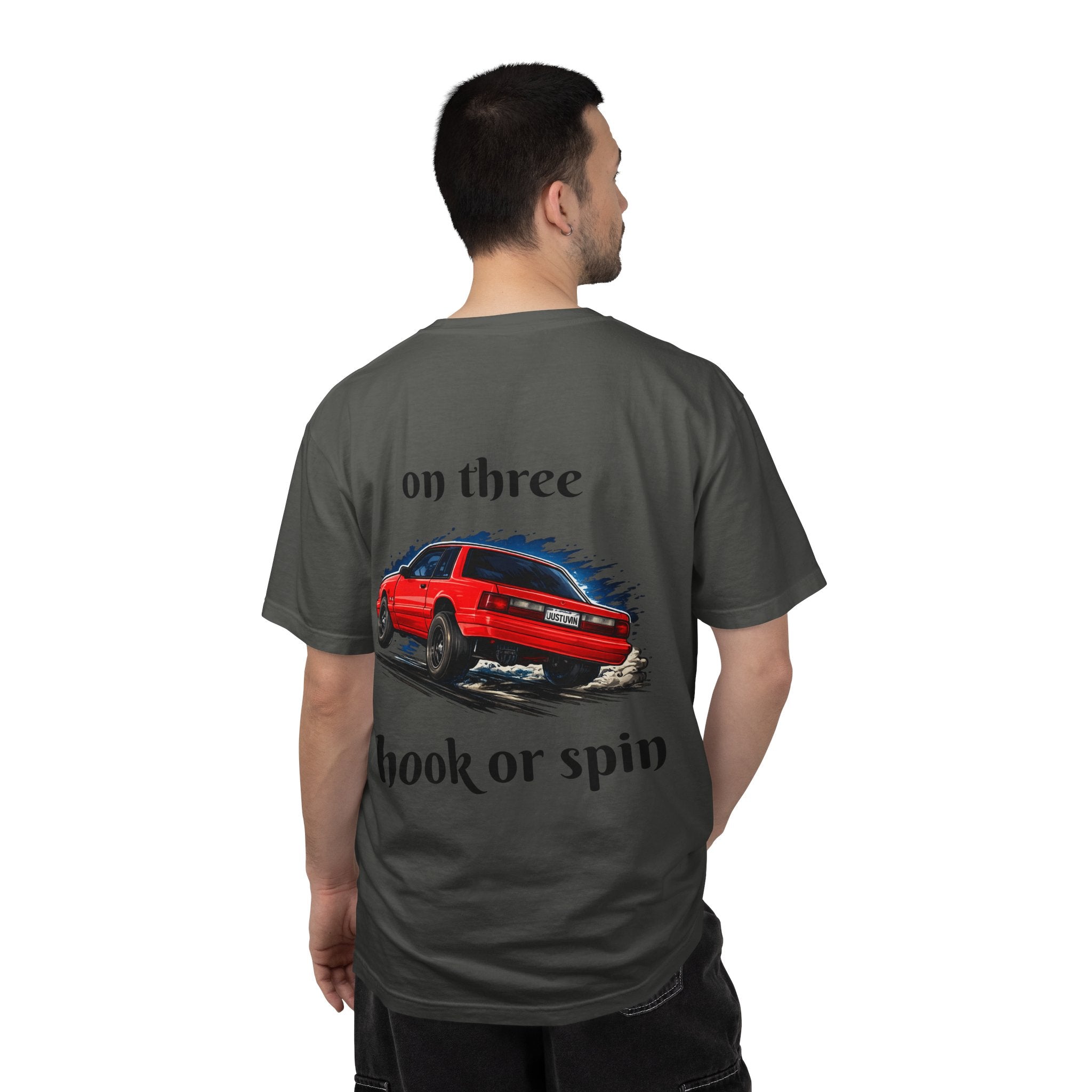T-Shirt — 'On Three, Hook or Spin' Vintage Red Car Graphic Tee (20 Sixty FT.)