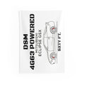 Mitsubishi Eclipse GSX Car Tapestry — DSM 4G63 Turbo Power Illustration