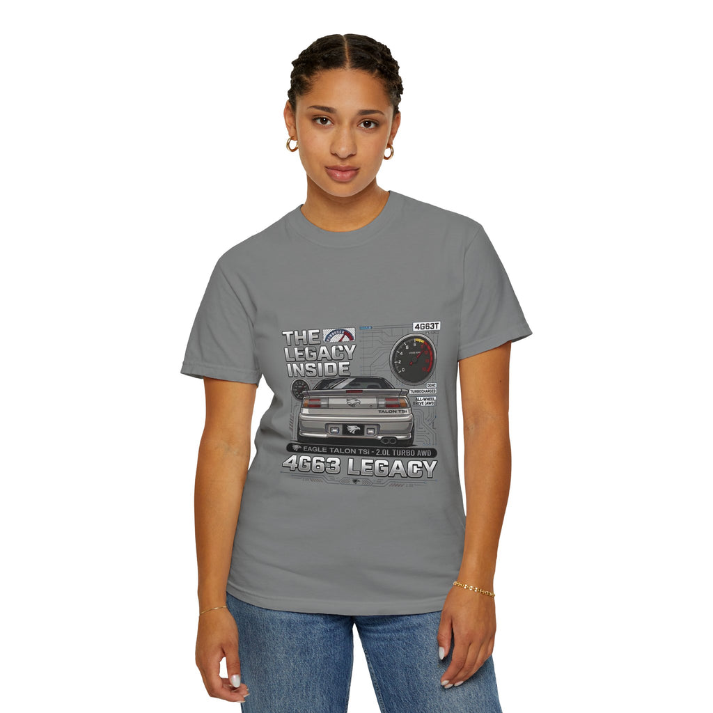 Legacy 4G63 T-Shirt — Retro Turbo JDM Car Graphic ("The Legacy Inside")