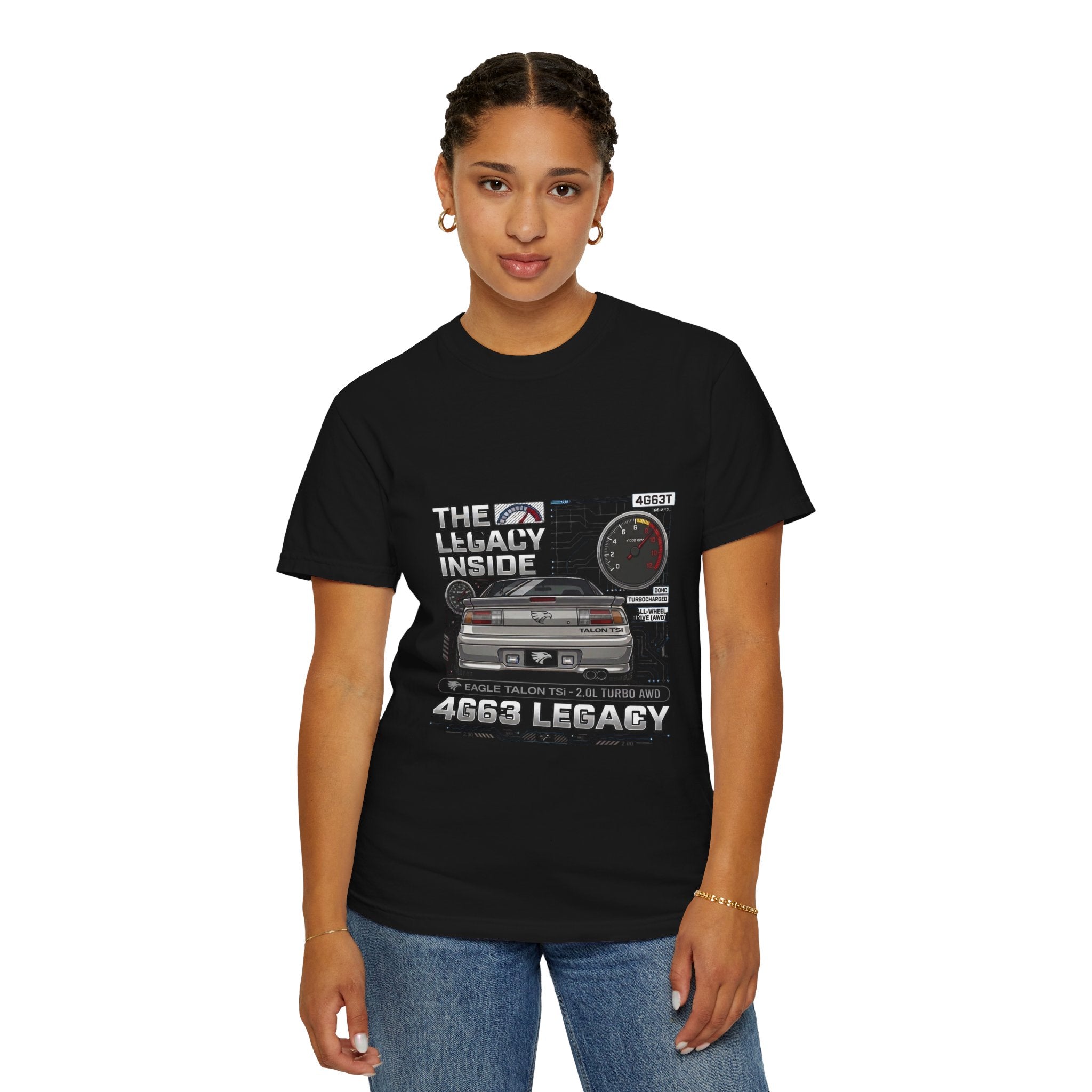Legacy 4G63 T-Shirt — Retro Turbo JDM Car Graphic ("The Legacy Inside")