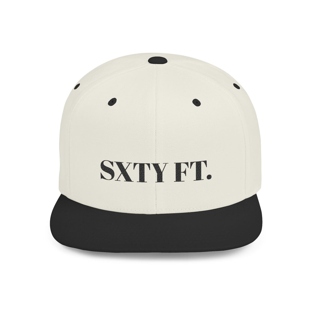SXTY FT. Flat Bill Snapback Hat — Minimalist Streetwear Cap