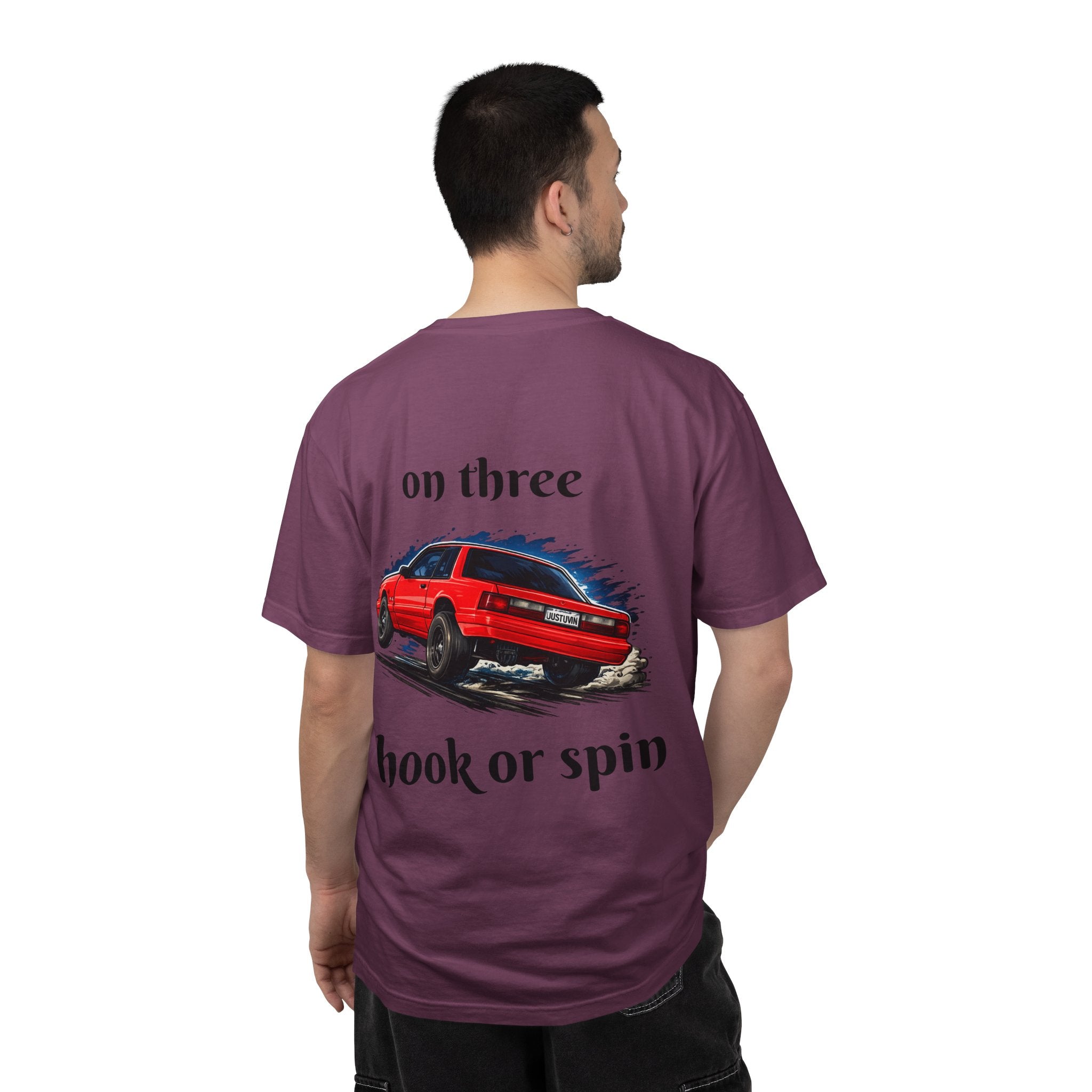 T-Shirt — 'On Three, Hook or Spin' Vintage Red Car Graphic Tee (20 Sixty FT.)