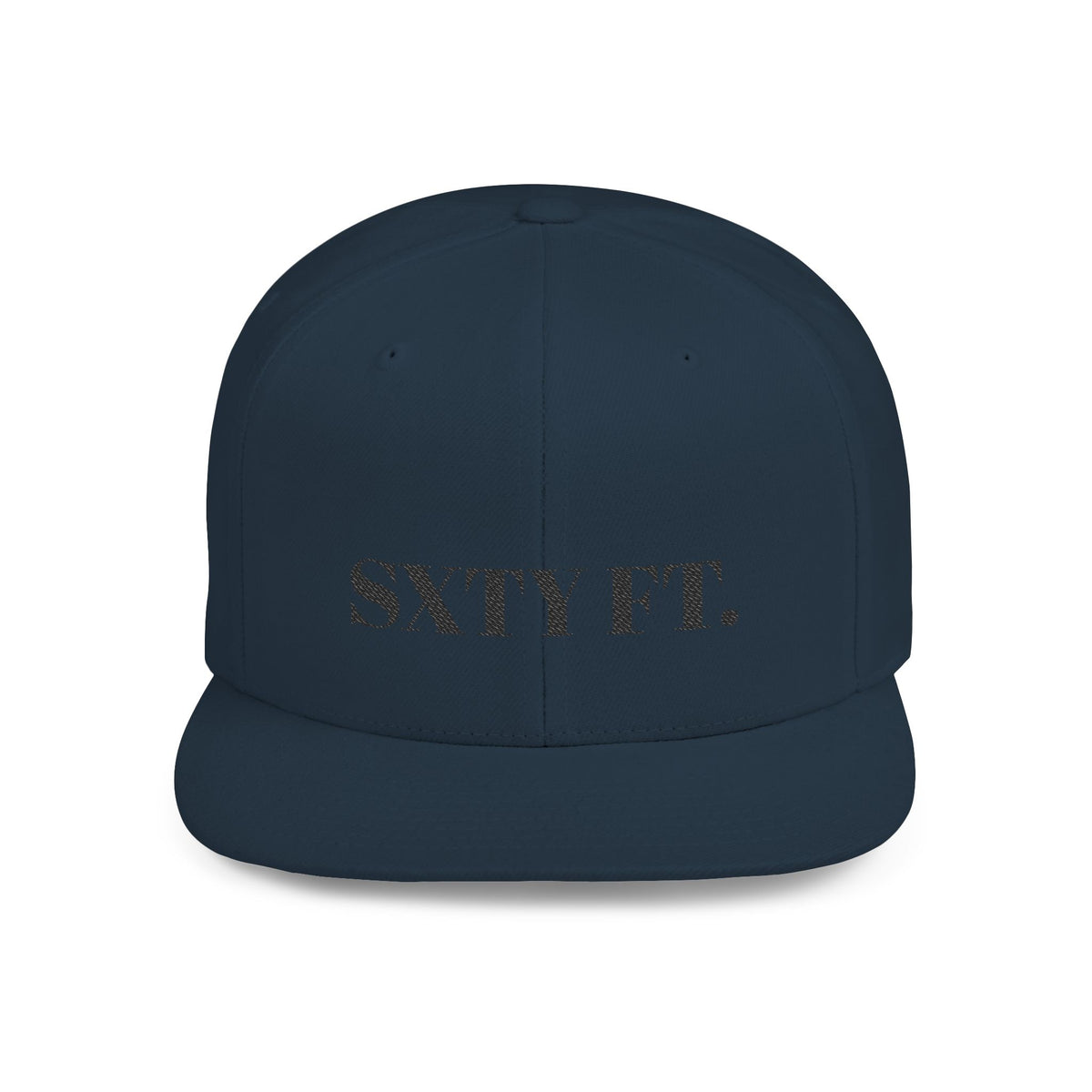SXTY FT. Flat Bill Snapback Hat — Minimalist Streetwear Cap