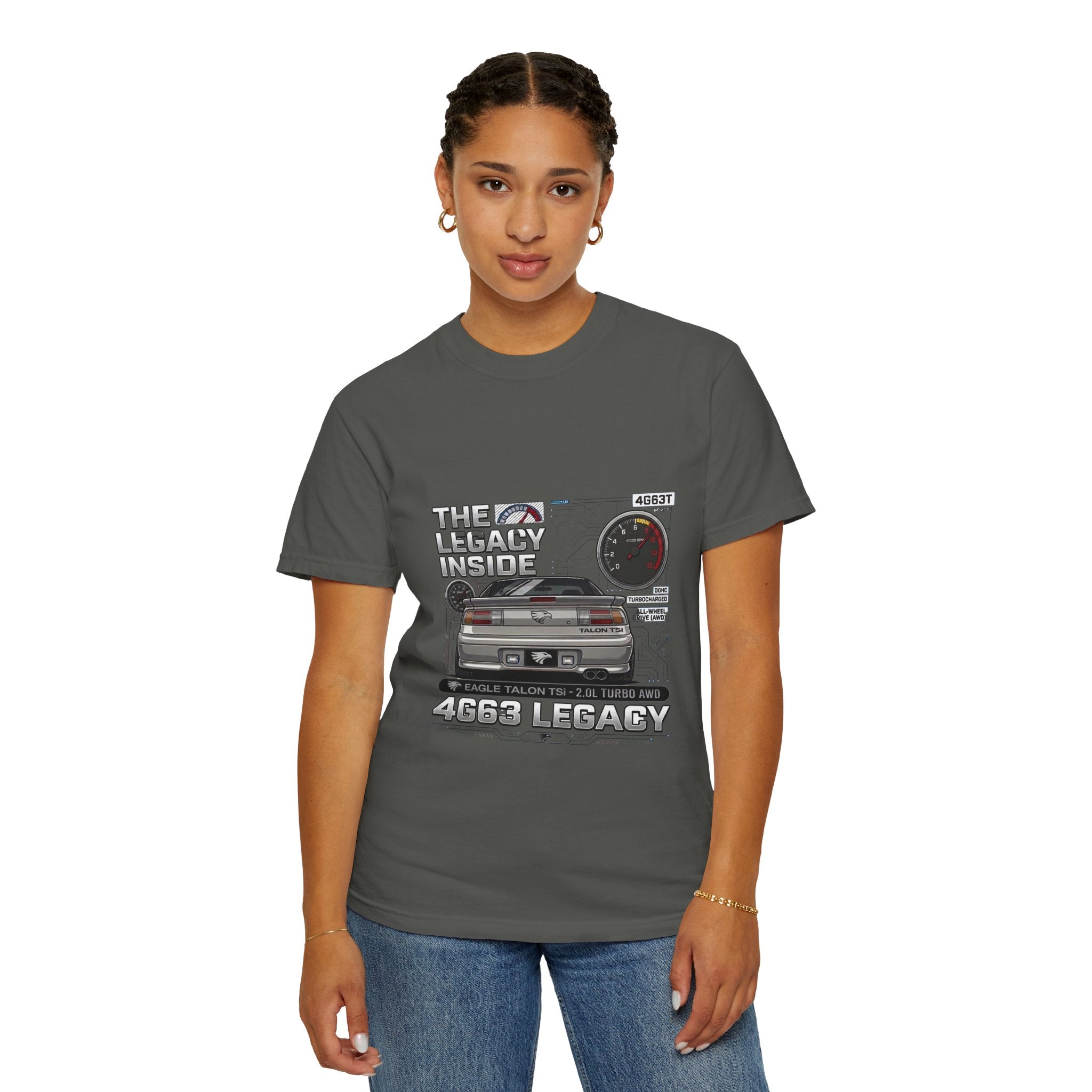 Legacy 4G63 T-Shirt — Retro Turbo JDM Car Graphic ("The Legacy Inside")