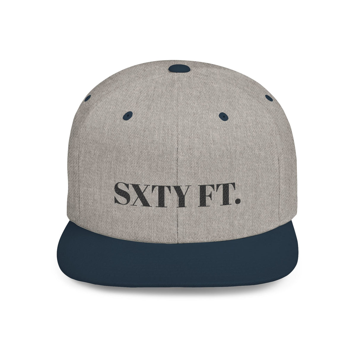 SXTY FT. Flat Bill Snapback Hat — Minimalist Streetwear Cap
