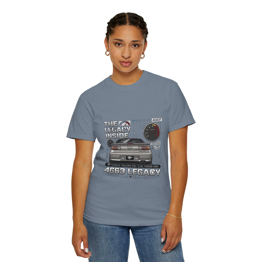 Legacy 4G63 T-Shirt — Retro Turbo JDM Car Graphic ("The Legacy Inside")